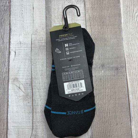 Stance Performance 3 Pack Men's Medium Tab Height Freshtek Athletic Socks Black - Picture 6 of 6